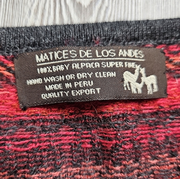 Baby Alpaca Cardigan Sweater Women's Large Made in Peru - Picture 3 of 9